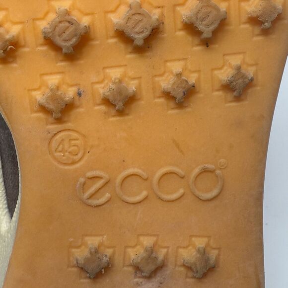 ECCO Biom Hybrid Golf Shoes Mens 11 EU 45 Brown Yak Leather Spikeless - Picture 16 of 16